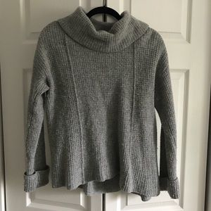 Free People Oversized Gray Sweater Top